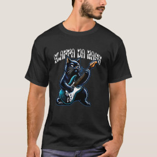 Slappa Da Bass Cat Playing Bass Guitar Rock and Ro T-Shirt