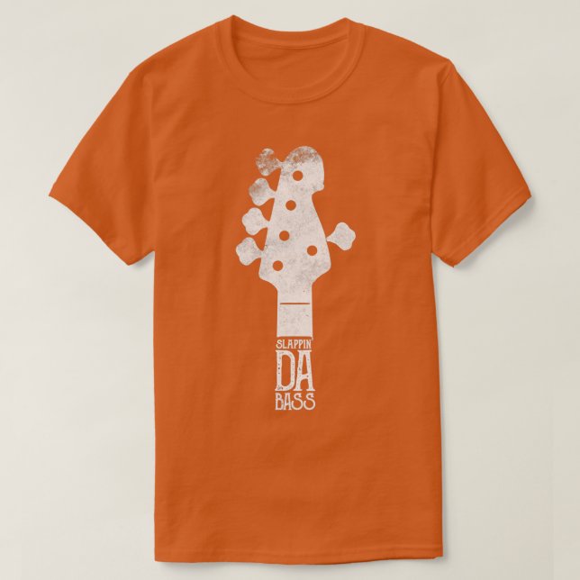 Slappin Da Bass Guitar Player Design 6 T-Shirt (Design Front)