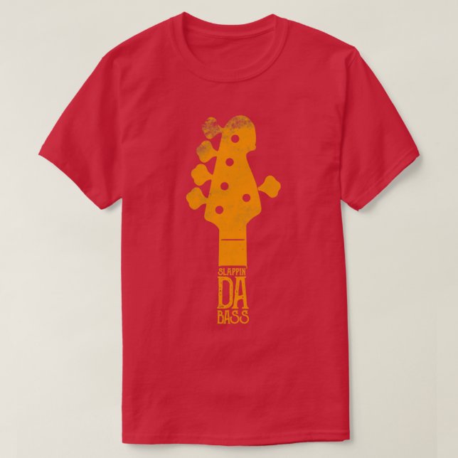 Slappin Da Bass Guitar Player Design T-Shirt (Design Front)