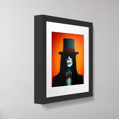 Slash in the style of Rene Magritte Framed Art