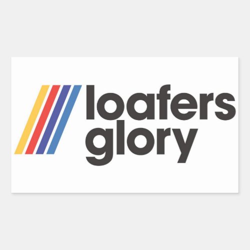 Slash Loafers Glory Logo Rectangular Sticker