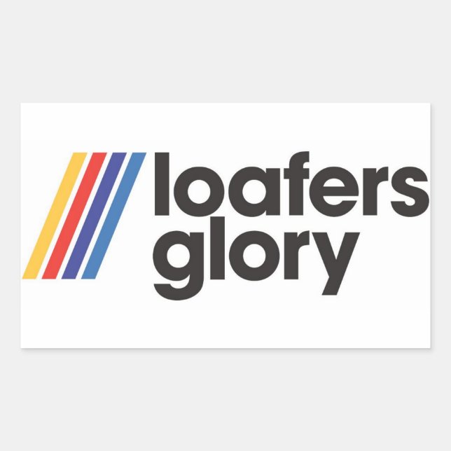 Slash Loafers Glory Logo Rectangular Sticker (Front)