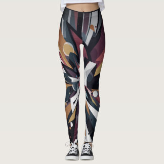Slashes of Color on a Pair of Customized Modern Leggings