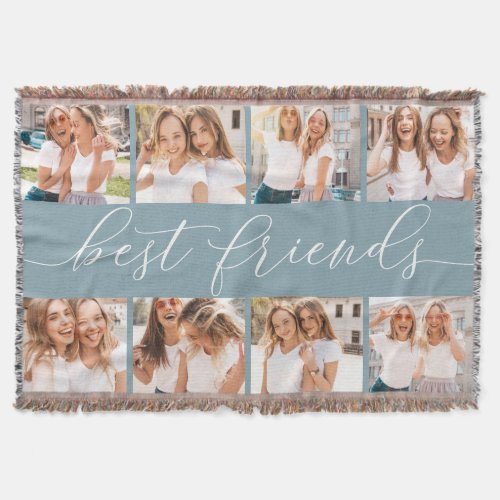 Slate  Best Friends Photo Collage Throw Blanket