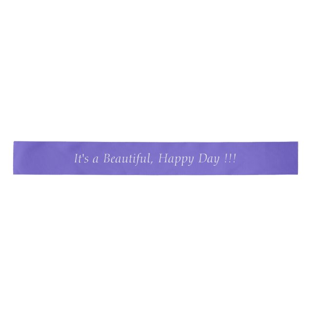 Slate Blue 6A5ACD - Custom Message or Blank Satin Ribbon (Front)
