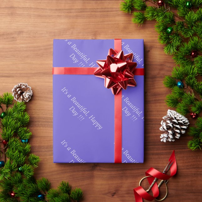 Slate Blue 6A5ACD - Custom Message or Blank Wrapping Paper (Holiday Gift)