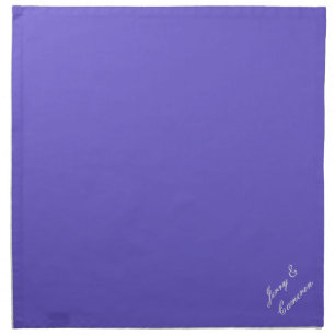 Slate Blue 6A5ACD - With Name or Blank Cloth Napkin