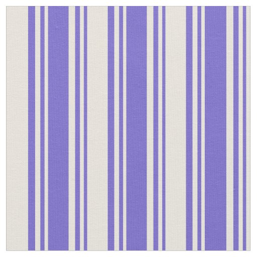 Slate Blue and Beige Colored Stripes Fabric