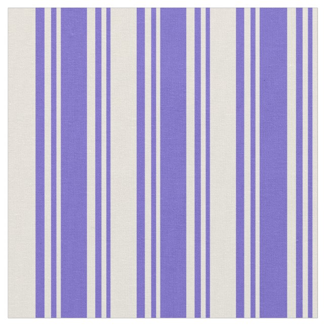 Slate Blue and Beige Colored Stripes Fabric (Close Up)