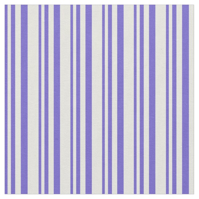 Slate Blue and Beige Striped/Lined Pattern Fabric (Close Up)