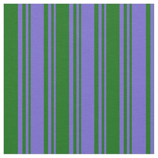 Slate Blue and Dark Green Colored Stripes Fabric