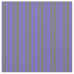 [ Thumbnail: Slate Blue and Dim Grey Stripes Fabric ]