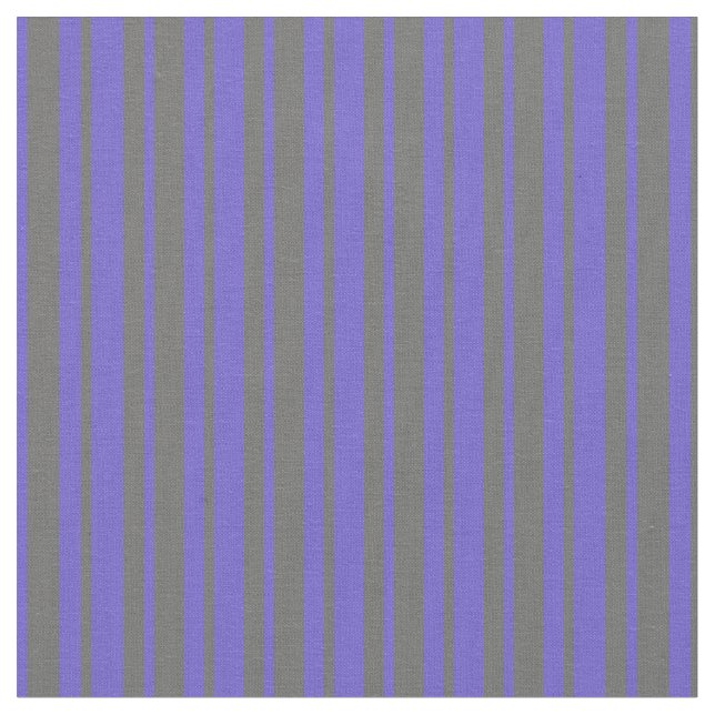 Slate Blue and Dim Grey Stripes Fabric (Close Up)