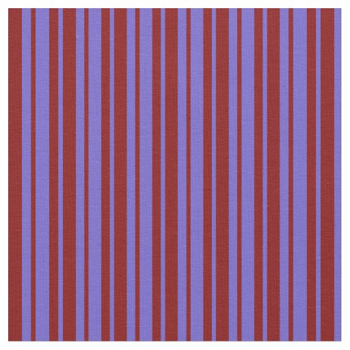 Slate Blue and Maroon Stripes Pattern Fabric