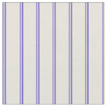 Slate Blue &amp; Beige Pattern of Stripes Fabric