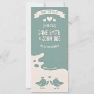 Slate Blue Bird Song Save The Date