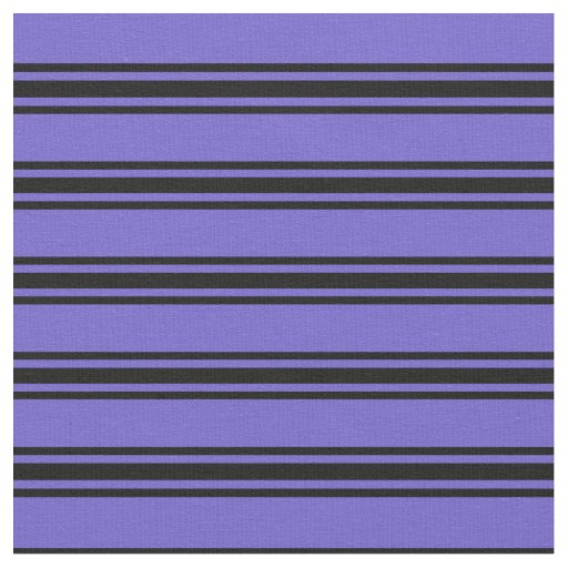 Slate Blue & Black Striped Pattern Fabric