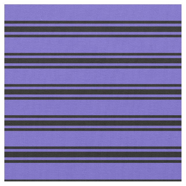 Slate Blue & Black Striped Pattern Fabric (Close Up)