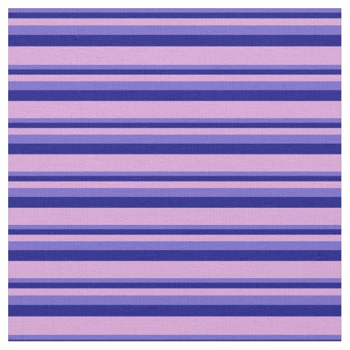 Slate Blue, Blue & Plum Striped/Lined Pattern Fabric