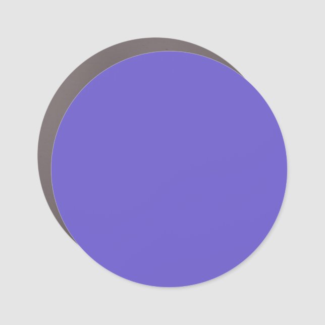 Slate Blue Circle Car Magnet – Customizable (Front)