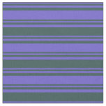 [ Thumbnail: Slate Blue & Dark Slate Gray Striped Pattern Fabric ]