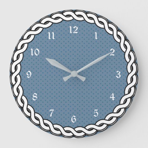 Slate blue design large clock