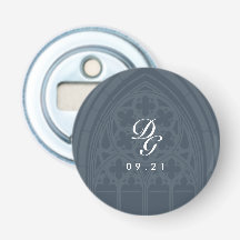 Slate Blue Elegant Classic Gothic Minimal Wedding