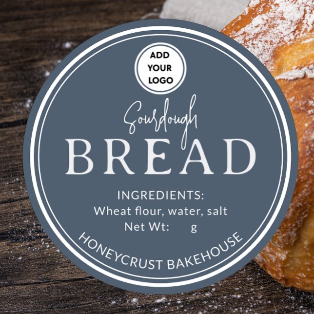 Slate Blue Gray Bakery Sourdough Bread Sticker (Creator Uploaded)