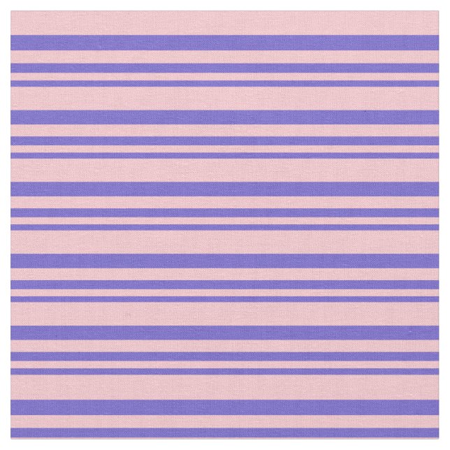 Slate Blue & Pink Lined/Striped Pattern Fabric (Close Up)
