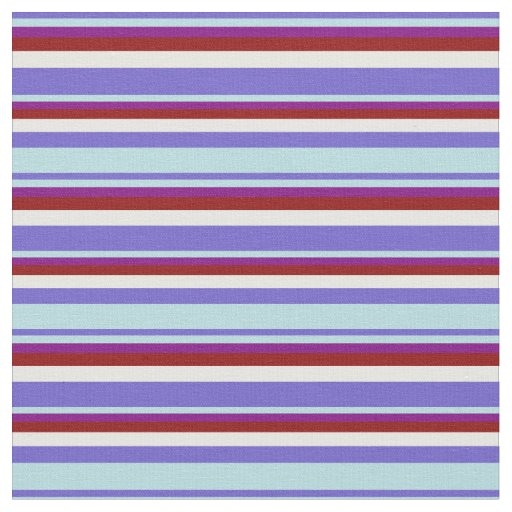 Slate Blue, Powder Blue, Purple, Red & Mint Cream Fabric