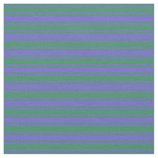 Slate Blue & Sea Green Stripes Fabric
