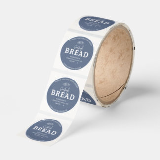 Slate Blue Simple Bakery Sourdough Bread Sticker
