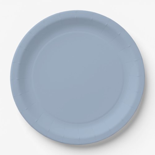 Slate Blue Solid Color Paper Plates