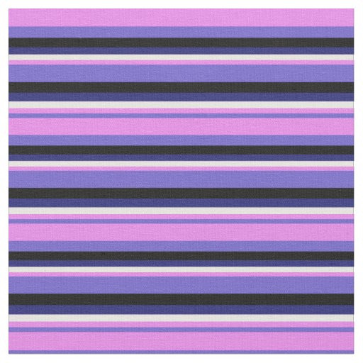 Slate Blue, Violet, White, Midnight Blue & Black Fabric