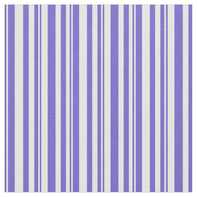 Slate Blue & White Colored Lined Pattern Fabric (Close Up)