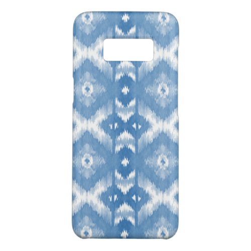 Slate Blue White Ikat Tribal Art Pattern Case_Mate Samsung Galaxy S8 Case