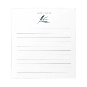 Slate Botanicals Themed   Lined Notepad