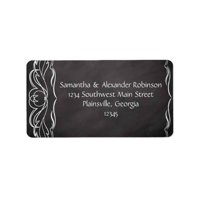 Slate Chalkboard Wedding Custom Address Label