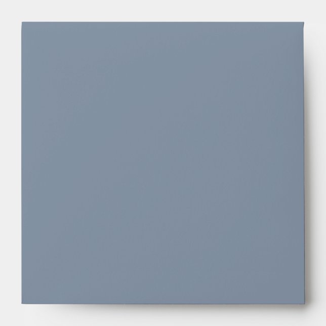 Slate Colonial Blue and Gray Linen Envelopes (Front)