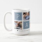 Slate | Custom Papaw 5 Photo Colorblock Collage Coffee Mug (Left)