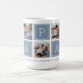 Slate | Custom Papaw 5 Photo Colorblock Collage Coffee Mug (Center)