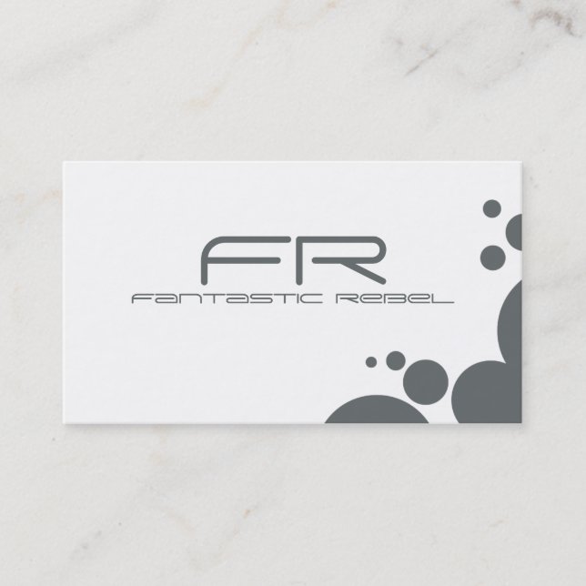 Slate Fantastic Rebel Business Cards (Front)