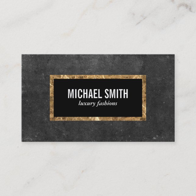 Slate | Gold / Black Business Card (Front)