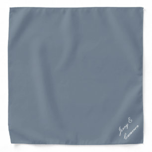 Slate Gray 708090 - With Name or Blank Bandana