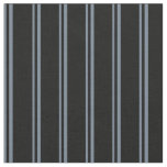 [ Thumbnail: Slate Gray and Black Lined/Striped Pattern Fabric ]