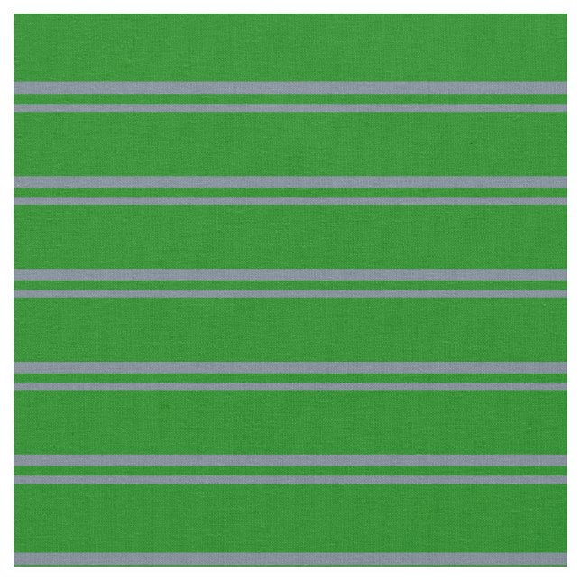 Slate Gray and Green Stripes Pattern Fabric (Close Up)