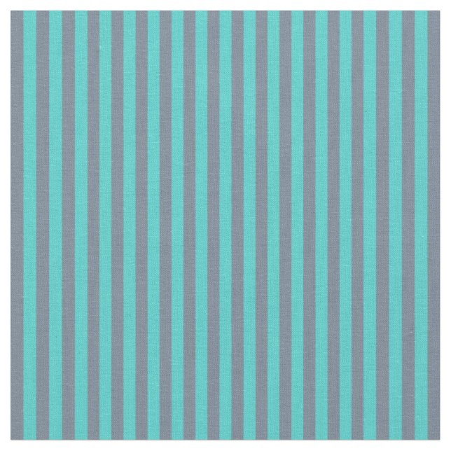 Slate Gray and Turquoise Colored Pattern Fabric (Close Up)