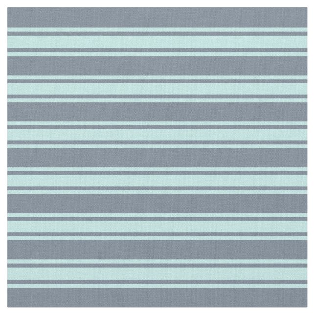 Slate Gray and Turquoise Lines Fabric (Close Up)