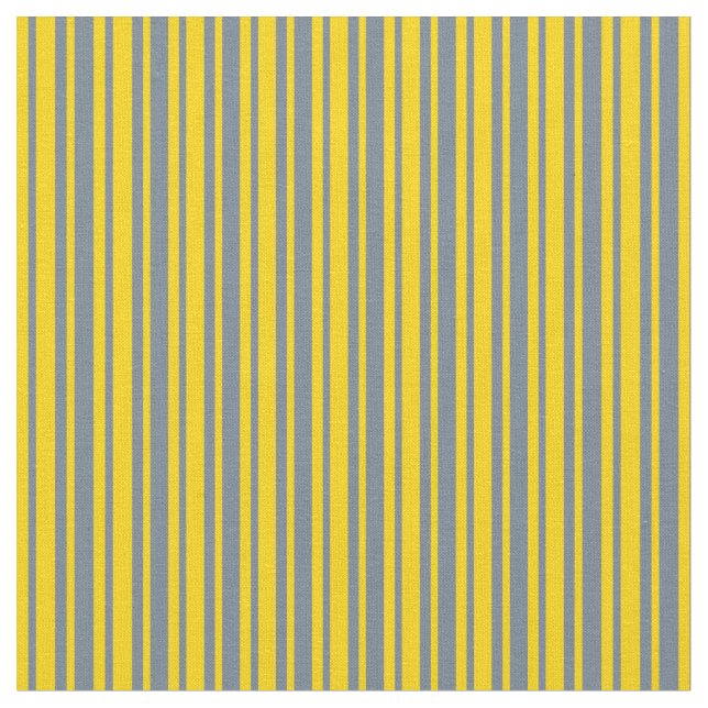 Slate Gray and Yellow Pattern Fabric (Close Up)