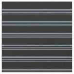 [ Thumbnail: Slate Gray & Black Lines/Stripes Pattern Fabric ]